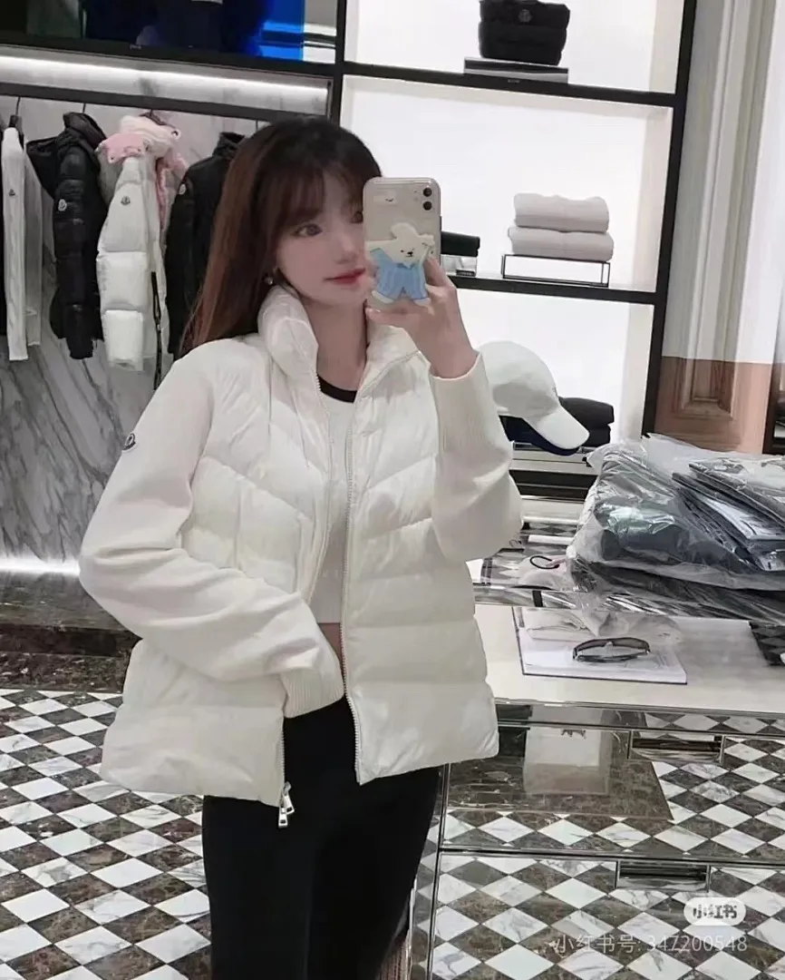 Moncler 蒙口 24s新款不规则拼接针织立领轻薄羽绒服外套