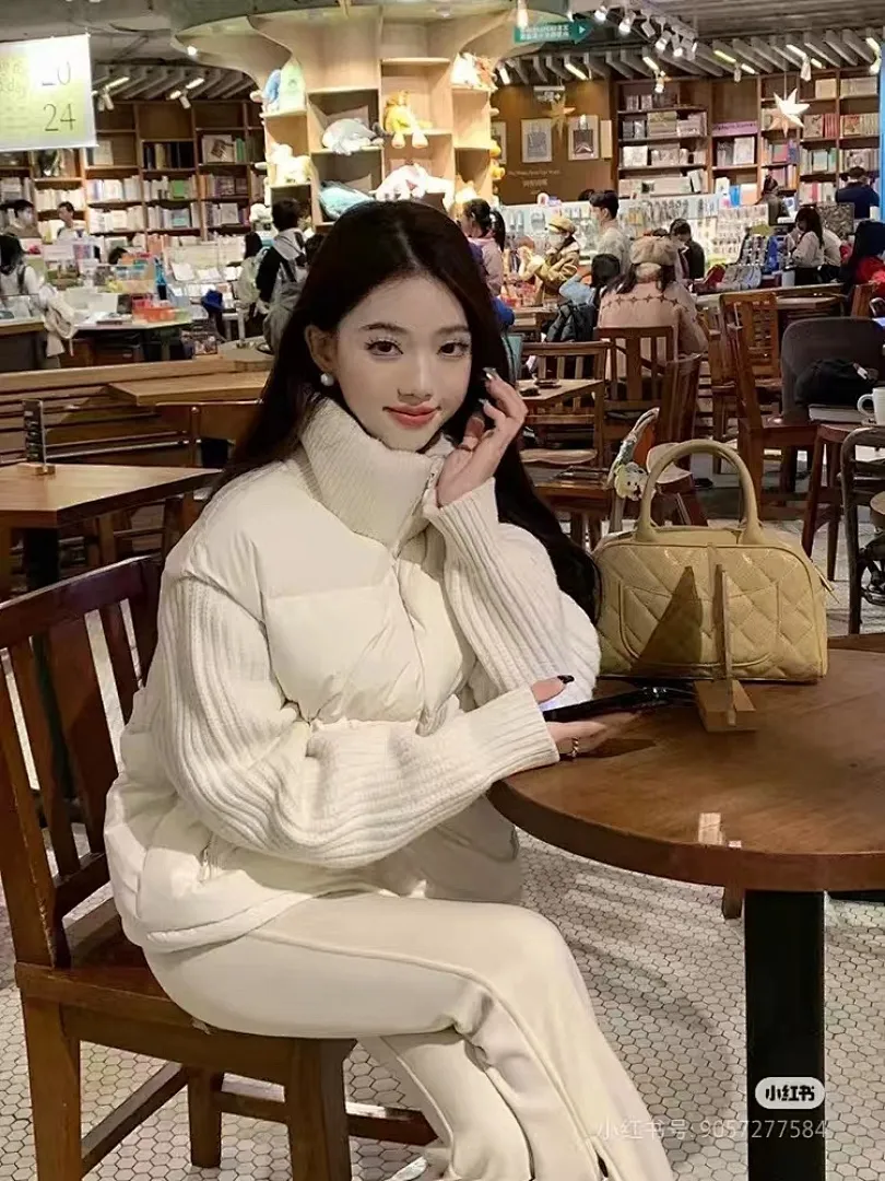 Moncler 蒙口 24s新款袖子拼接针织立领轻薄羽绒服外套