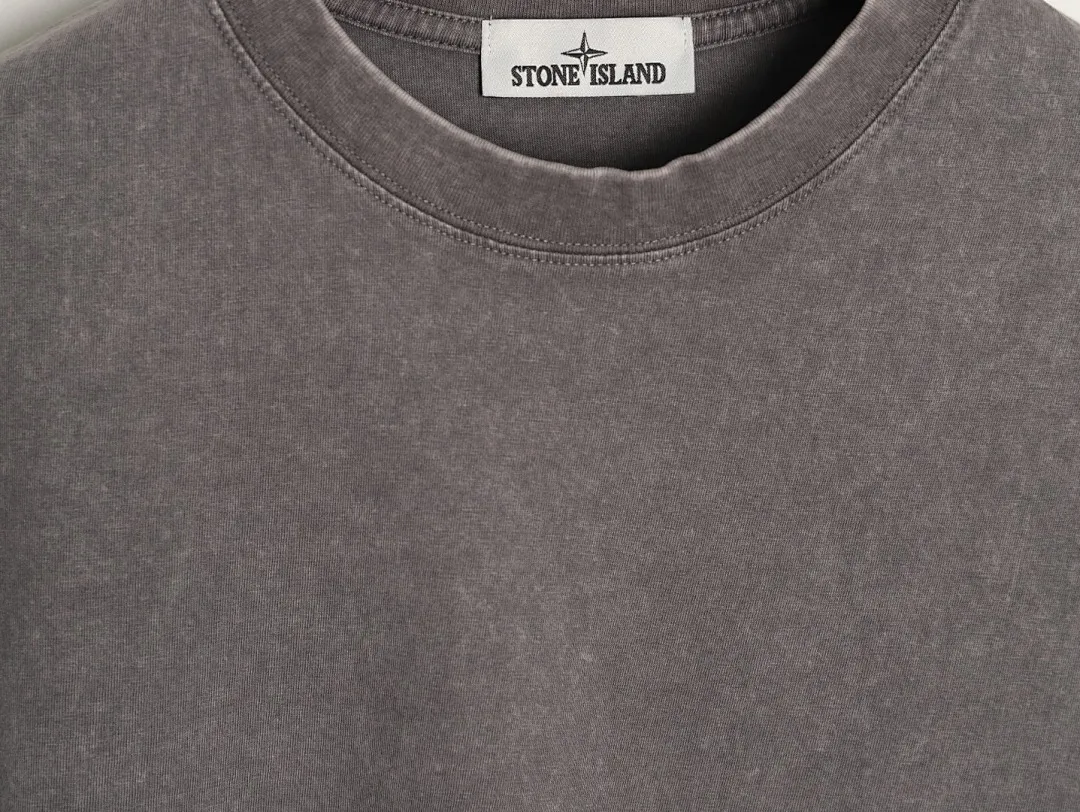 Stone lsland/石头岛夏季新款做旧洗水短袖T恤