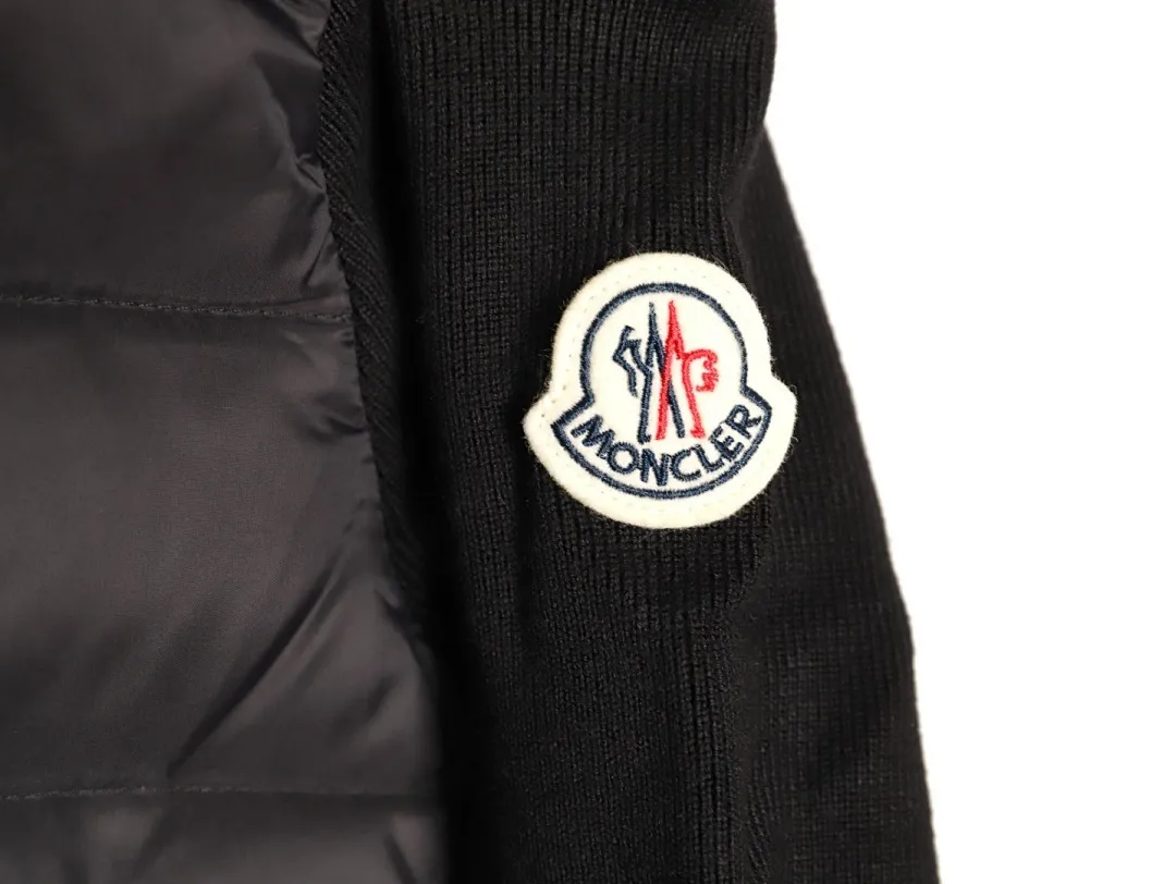 Moncler蒙口24s新款袖子拼接针织立领轻薄羽绒服外套 秋冬新款羽绒拼接夹克