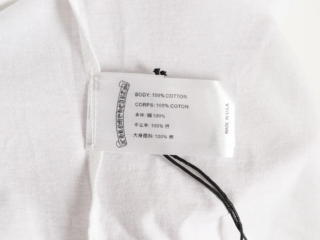 CHROME HEARTS克罗心CH 弧型字母印花短袖T恤