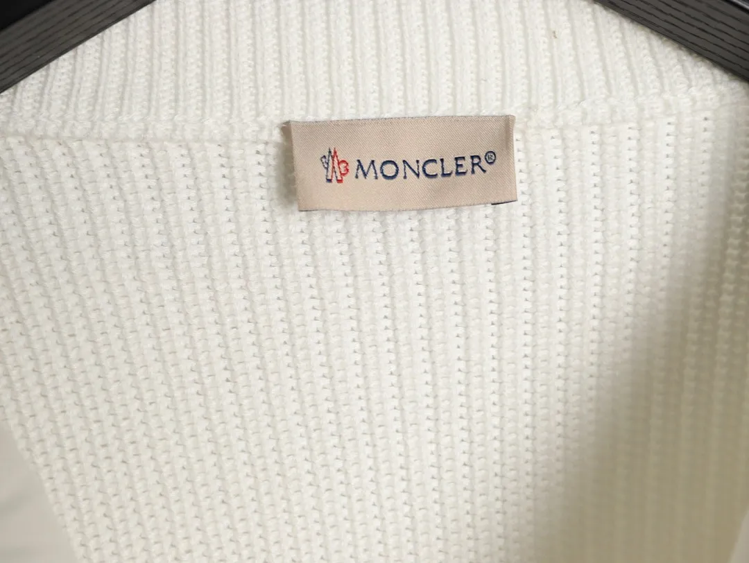 Moncler/蒙口 门襟织带针织拼接羽绒外套