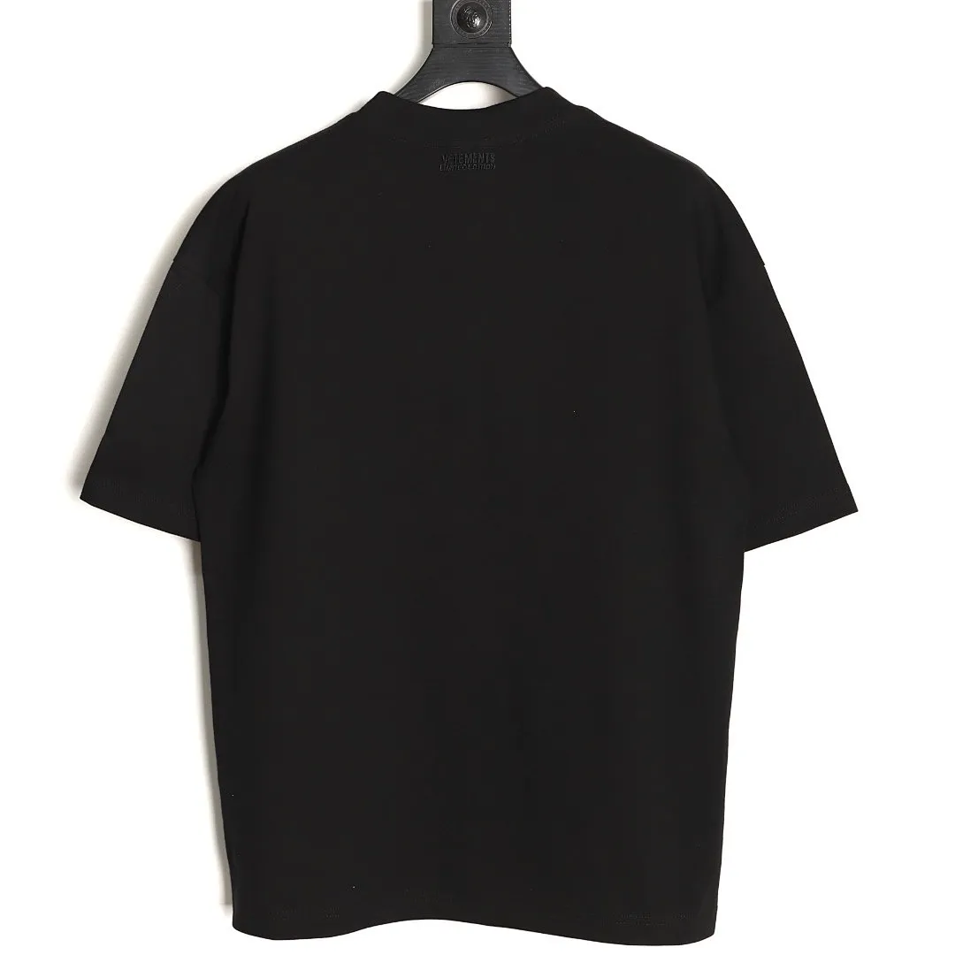VETEMENTS维特萌新款VTM风格极简纯色刺绣logo短袖T恤