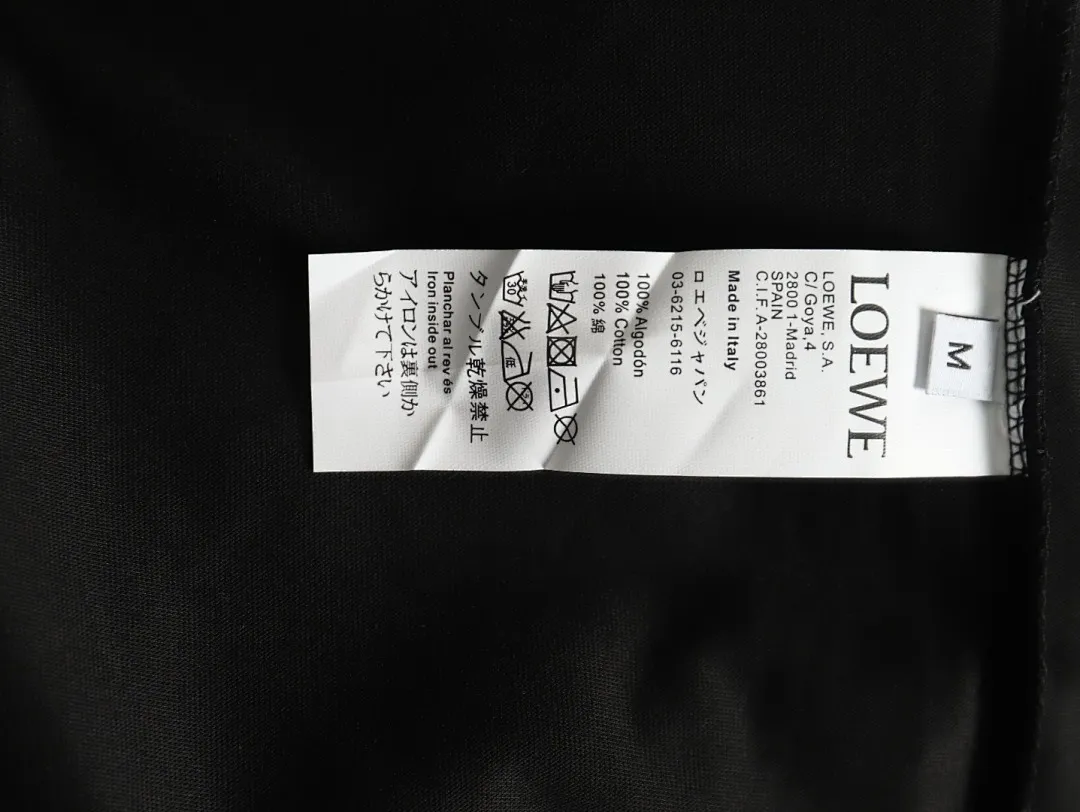 Loewe/罗意威 压花徽标皮口袋短袖T恤