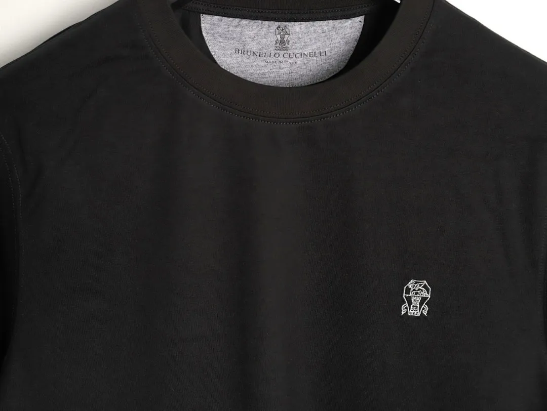 BRUNELLO CUCINELLI BC 两色小刺绣短袖T恤