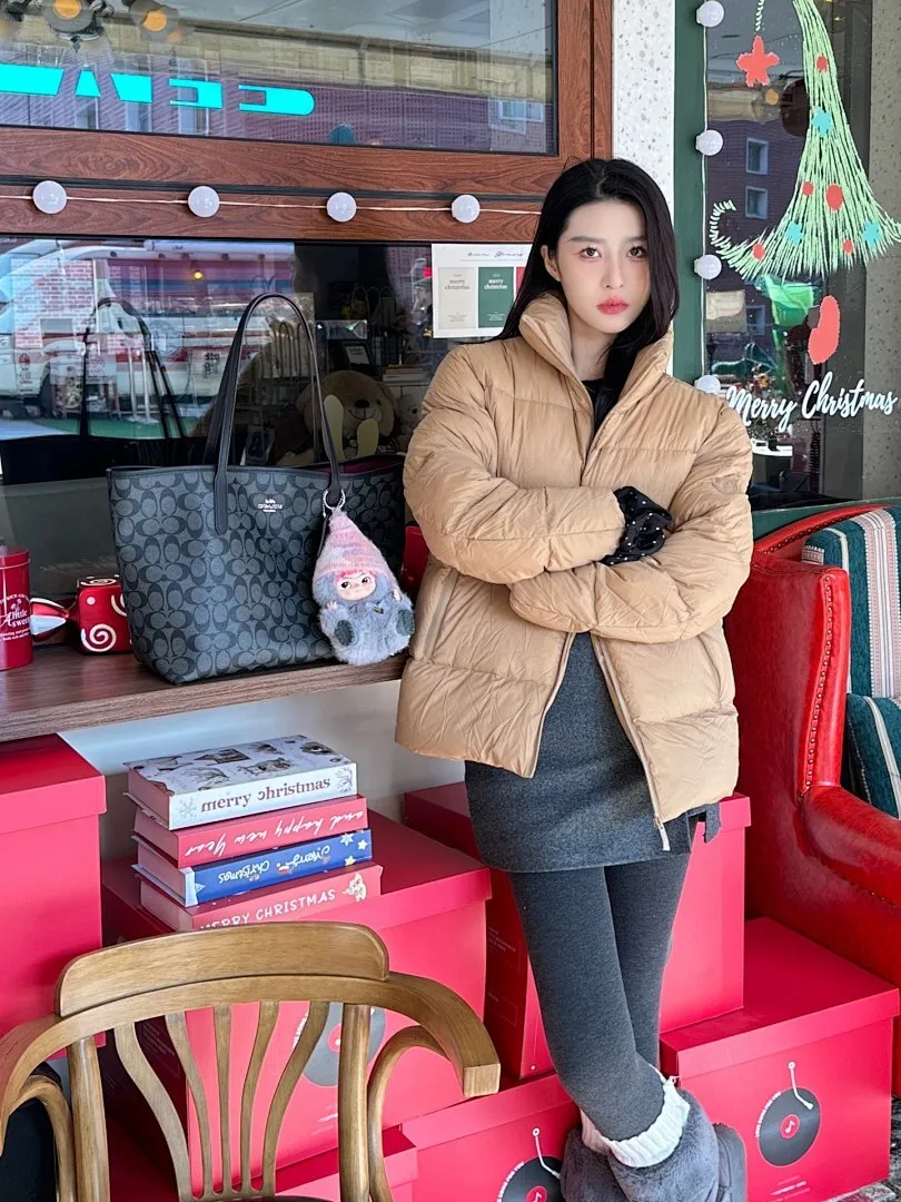 Moncler/蒙口 立领纯色双拉链羽绒服