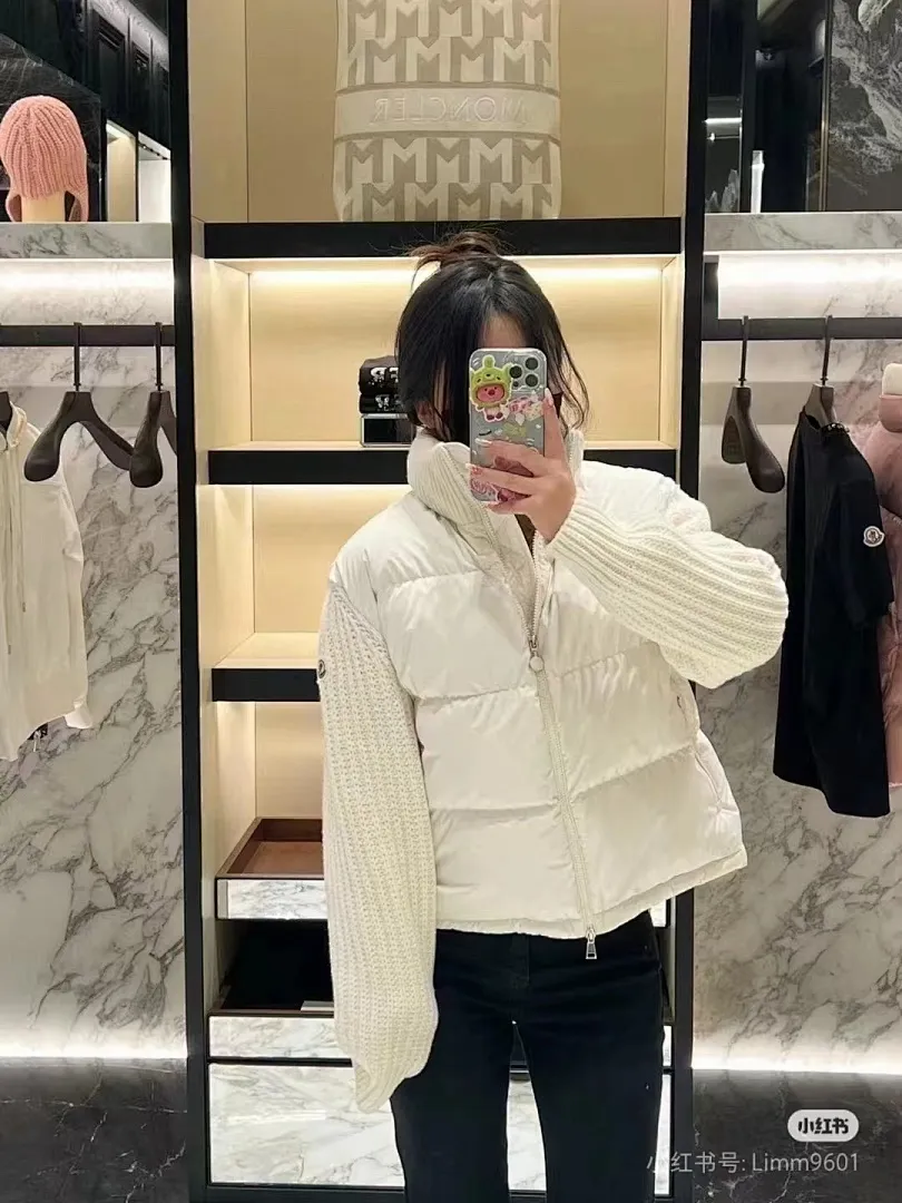 Moncler 蒙口 24s新款袖子拼接针织立领轻薄羽绒服外套