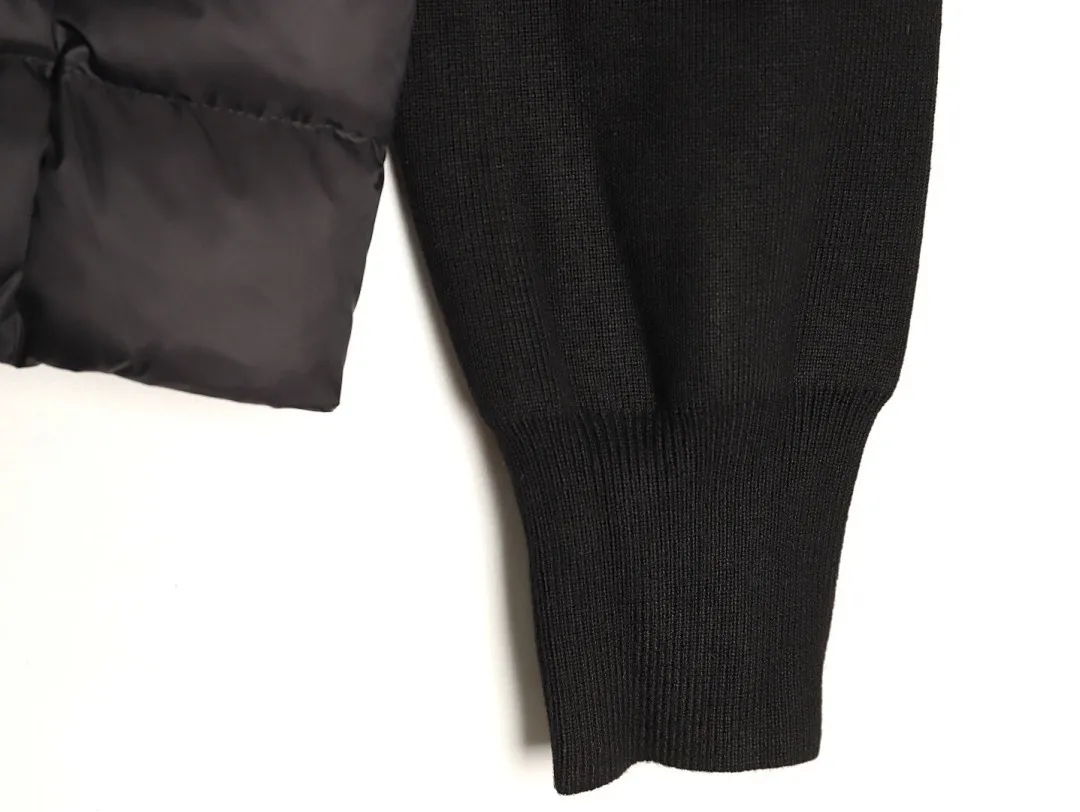 Moncler蒙口24s新款袖子拼接针织立领轻薄羽绒服外套 秋冬新款羽绒拼接夹克
