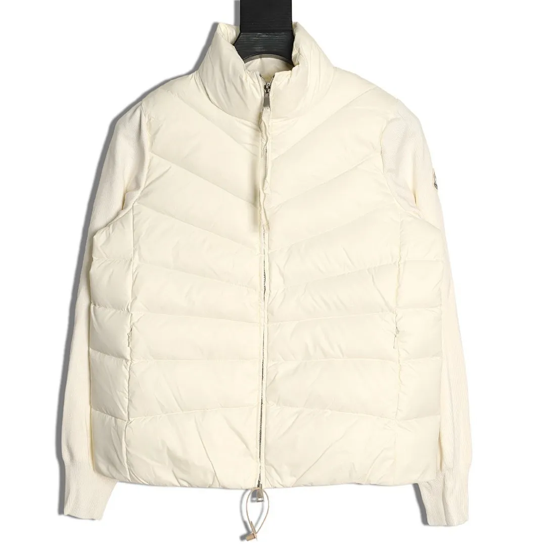 Moncler 蒙口 24s新款不规则拼接针织立领轻薄羽绒服外套