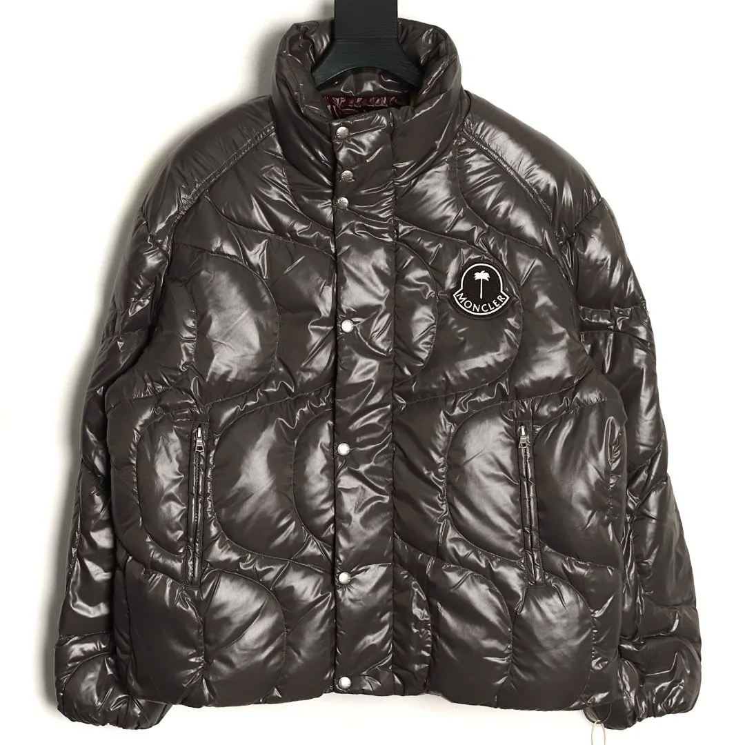Moncler x Palm angels 联名款 Haunani 系列纯色高领宽松立领羽绒服