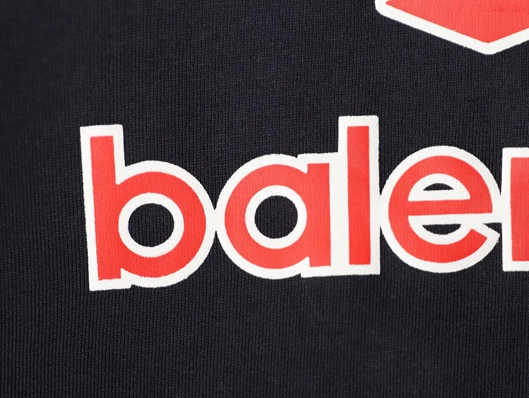 BALENCIAGA巴黎世家BLCG 3M重叠字母印花短袖T恤