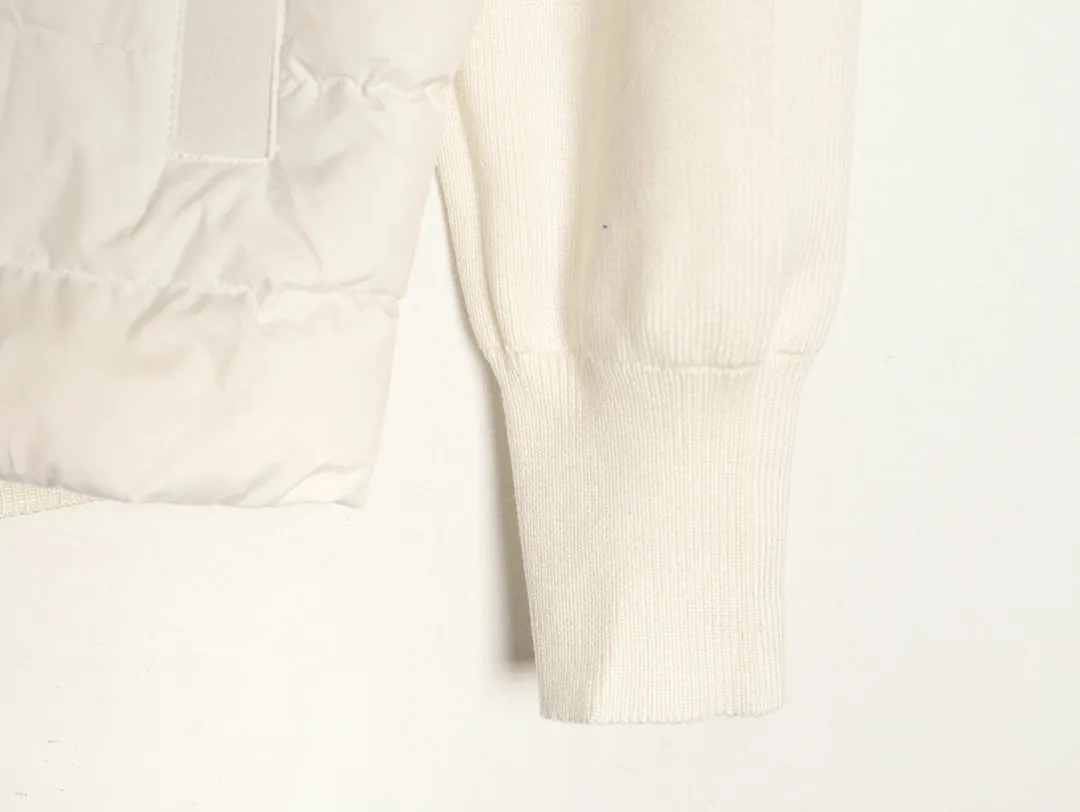 Moncler蒙口24s新款袖子拼接针织立领轻薄羽绒服外套