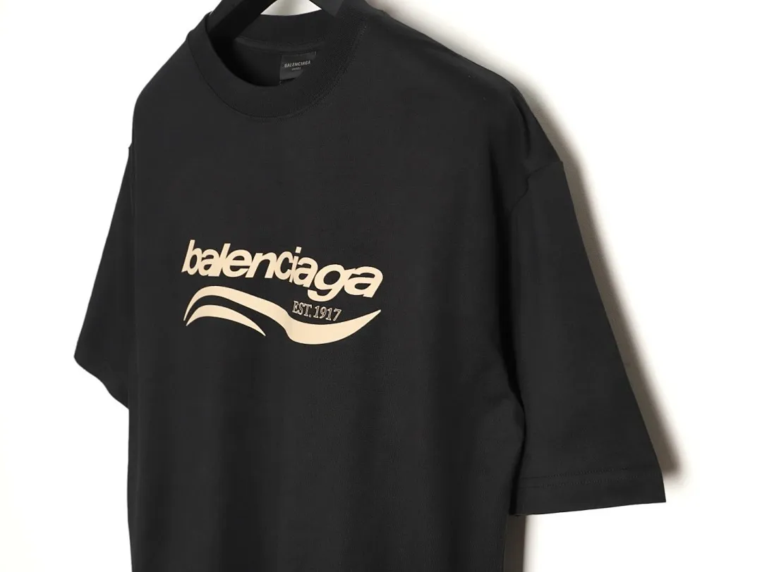 BALENCIAGA巴黎世家BLCG 可乐涂鸦字母印花短袖T恤