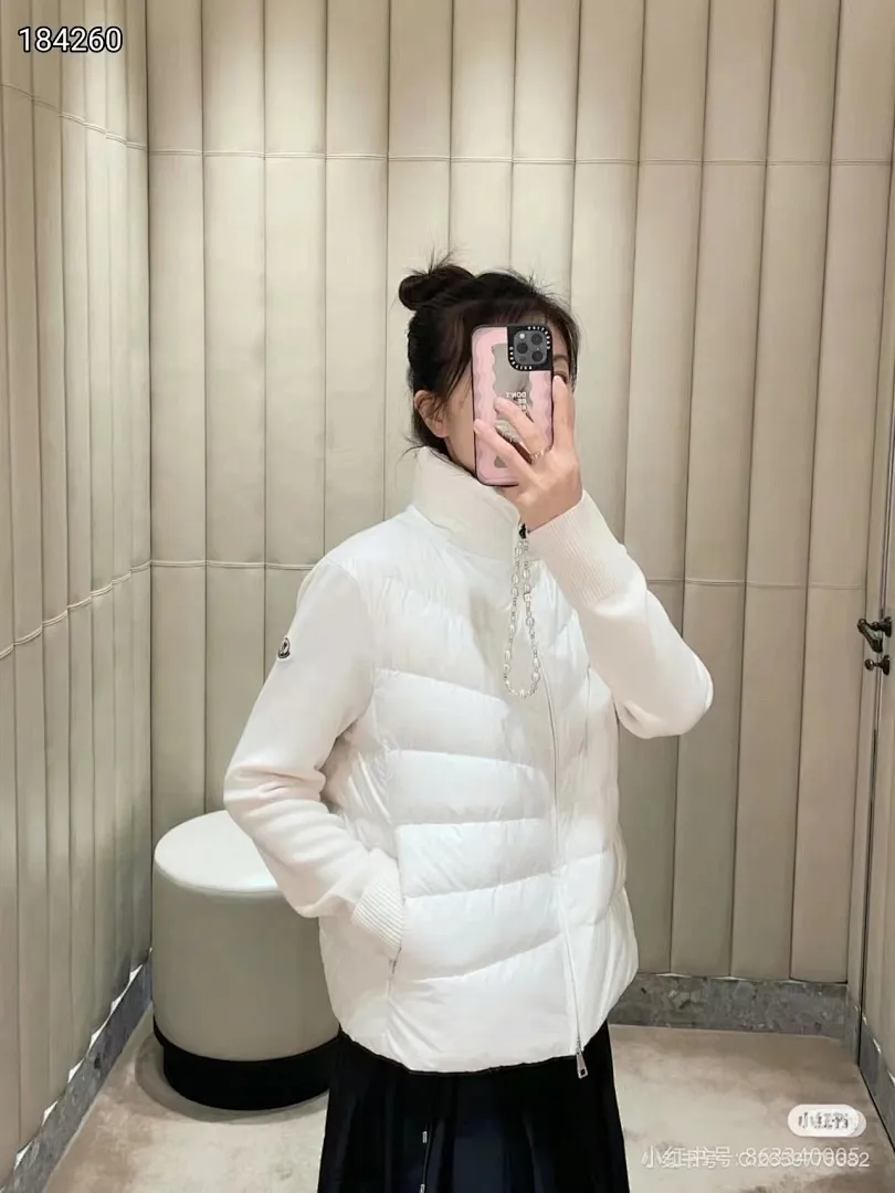 Moncler 蒙口 24s新款不规则拼接针织立领轻薄羽绒服外套