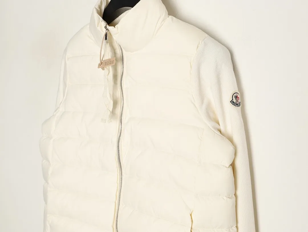 Moncler蒙口24s新款袖子拼接针织立领轻薄羽绒服外套 秋冬新款羽绒拼接夹克