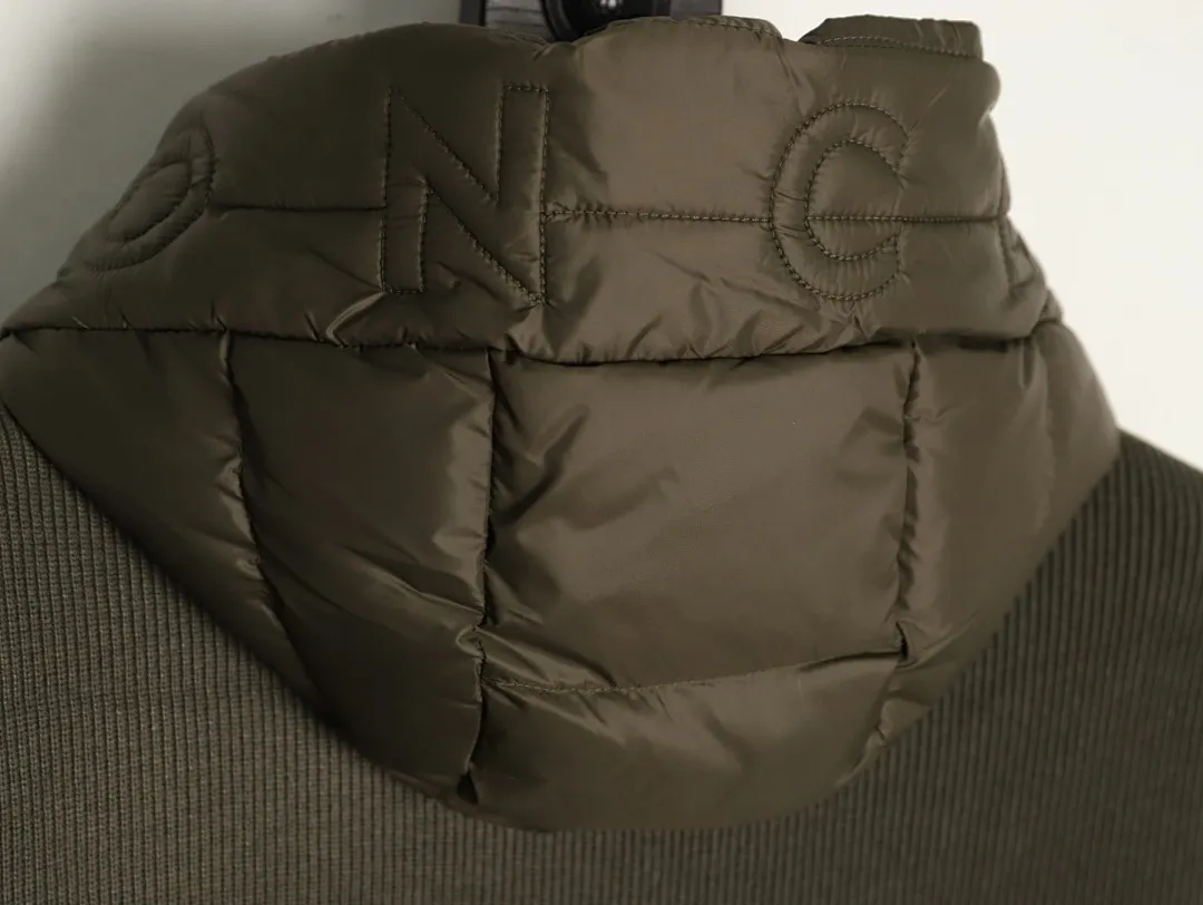 Moncler 蒙口 24s新款袖子拼接针织连帽轻薄羽绒服外套 秋冬新款羽绒拼接夹克