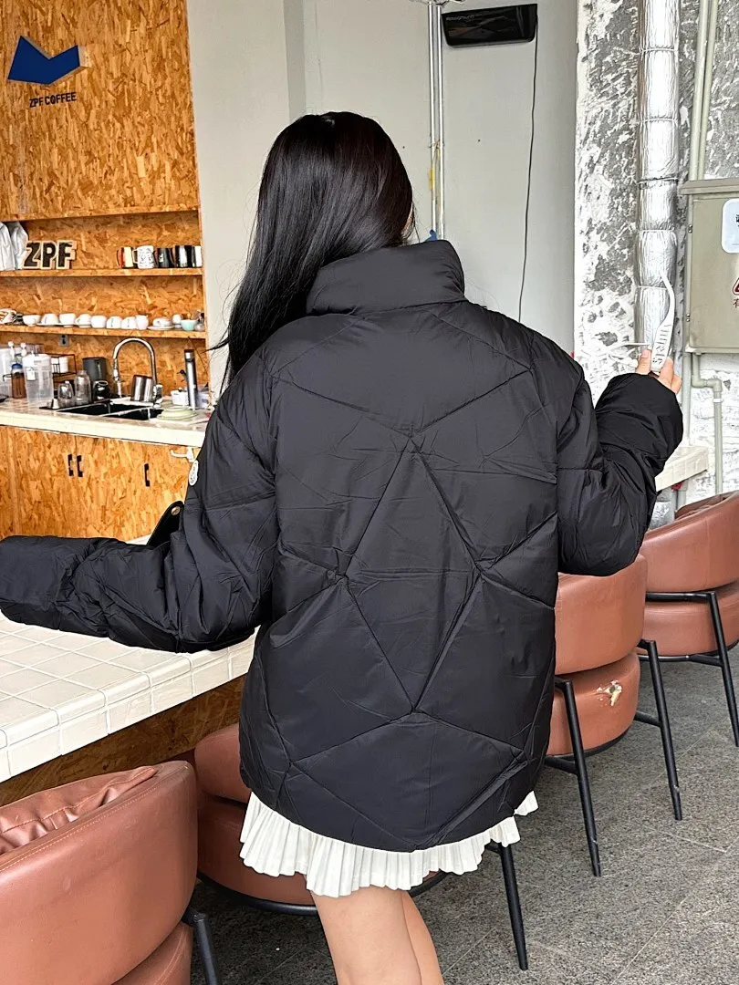 Moncler/蒙口 25Fw新款不规则侧边拉链立领羽绒服外套