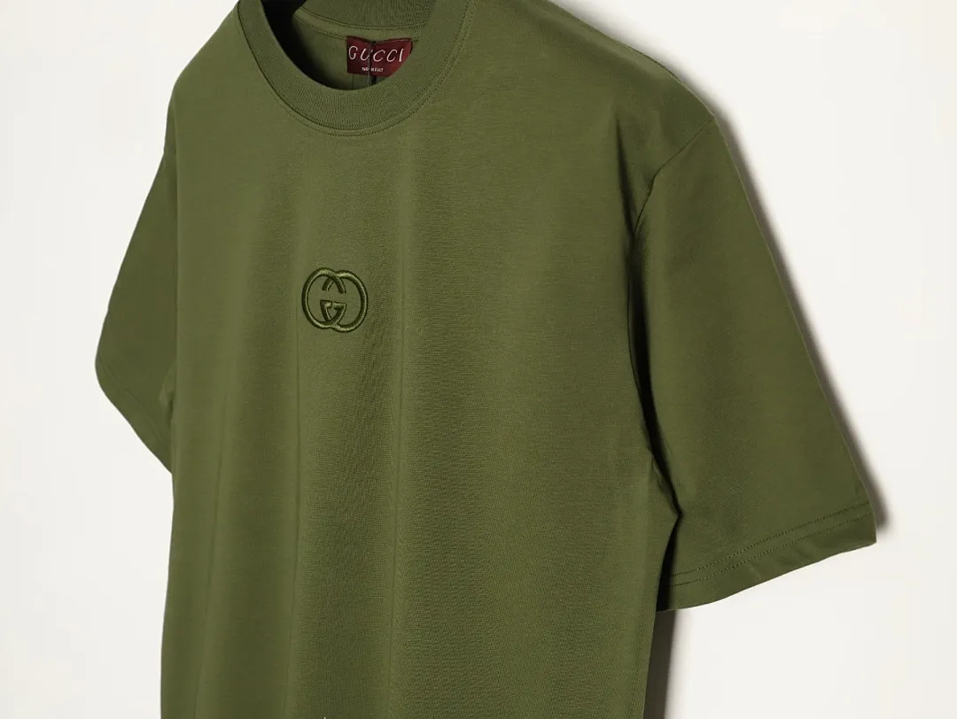 Gucci/古驰 26SS 胸前双G刺绣字母短袖T恤
