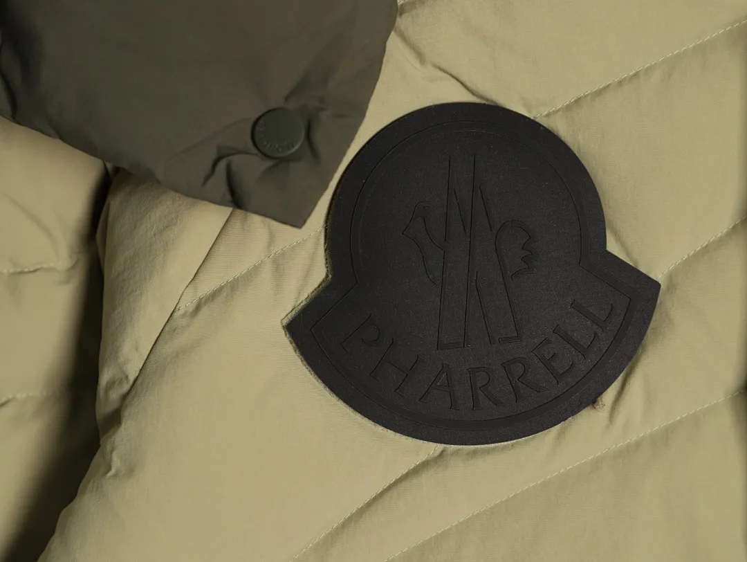 MONCLER GENIUSx菲董 联名款 FW23 拼接防水尼龙缝线连帽短款羽绒服