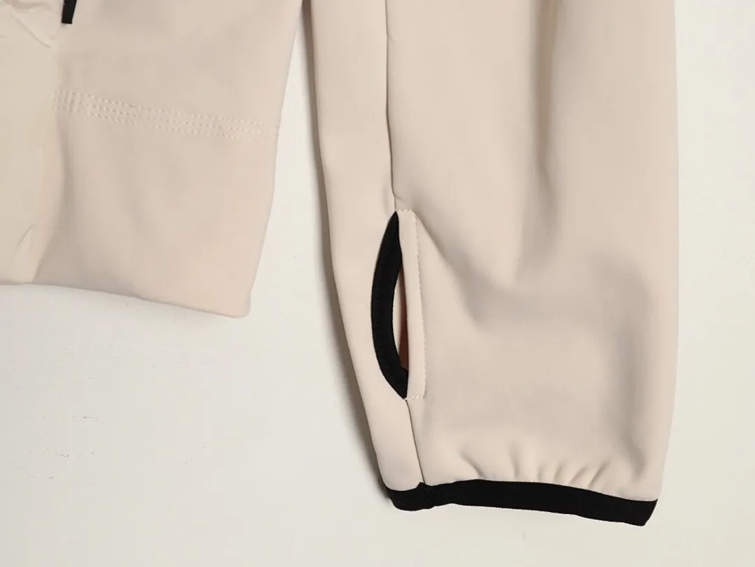 MONCLER X RICK OWENS 联名款 拼接袖连帽羽绒服