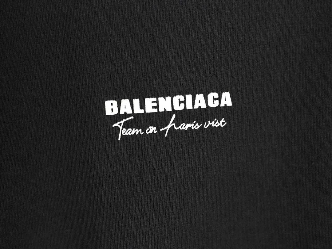 BALENCIAGA巴黎世家BLCG 签名字母印花短袖T恤
