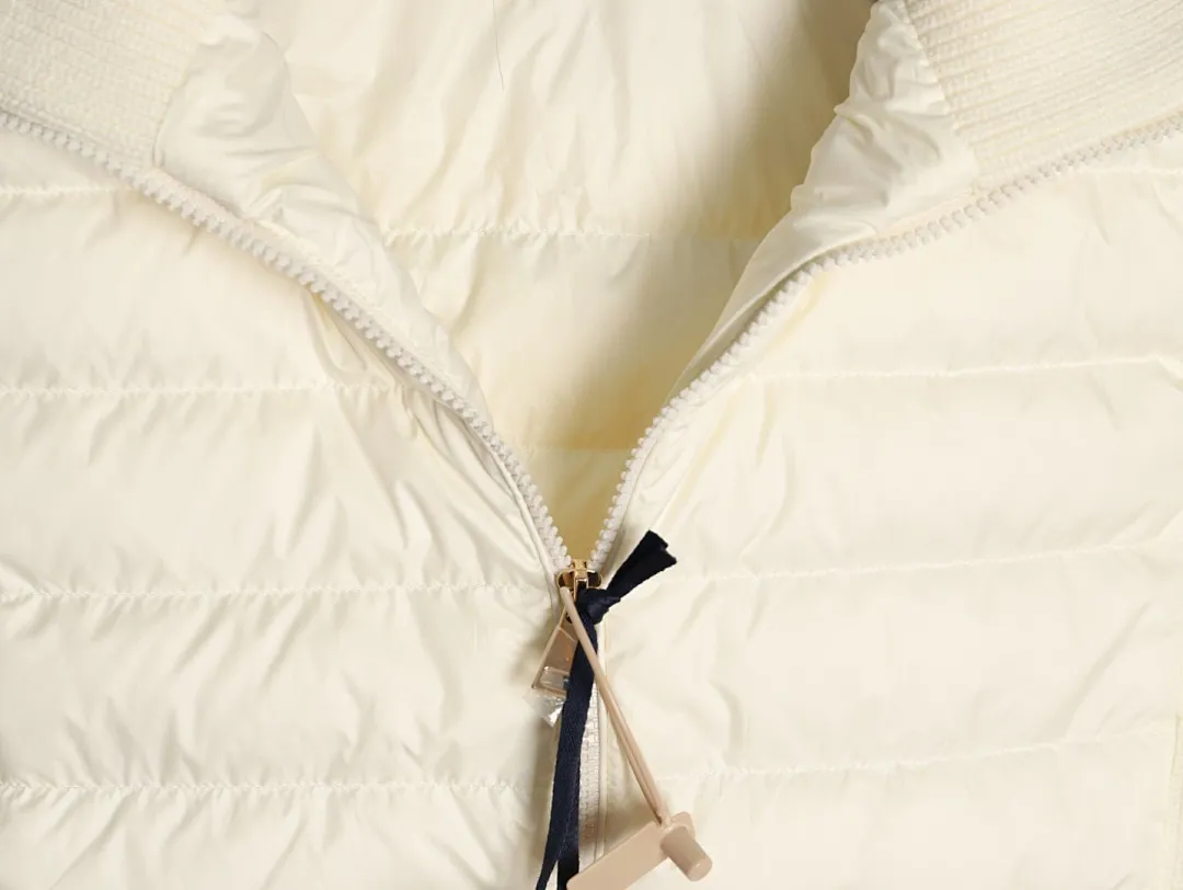 Moncler 蒙口 高领针织羽绒服Cardigan Tricot女士高领加衬羊毛拉链开衫