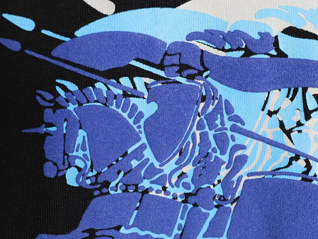 Burberry/巴宝莉 重影重叠战马印花短袖T恤