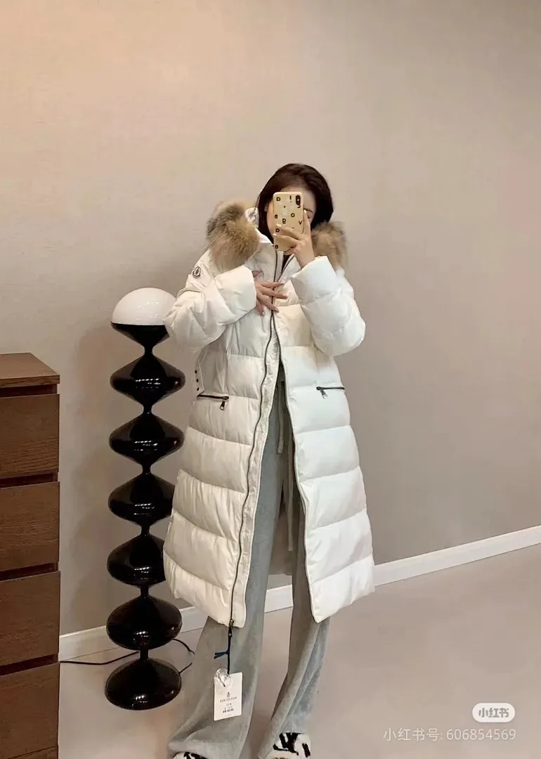 MONCLER 蒙口 HERMIFUR系列中长女款羽绒服
