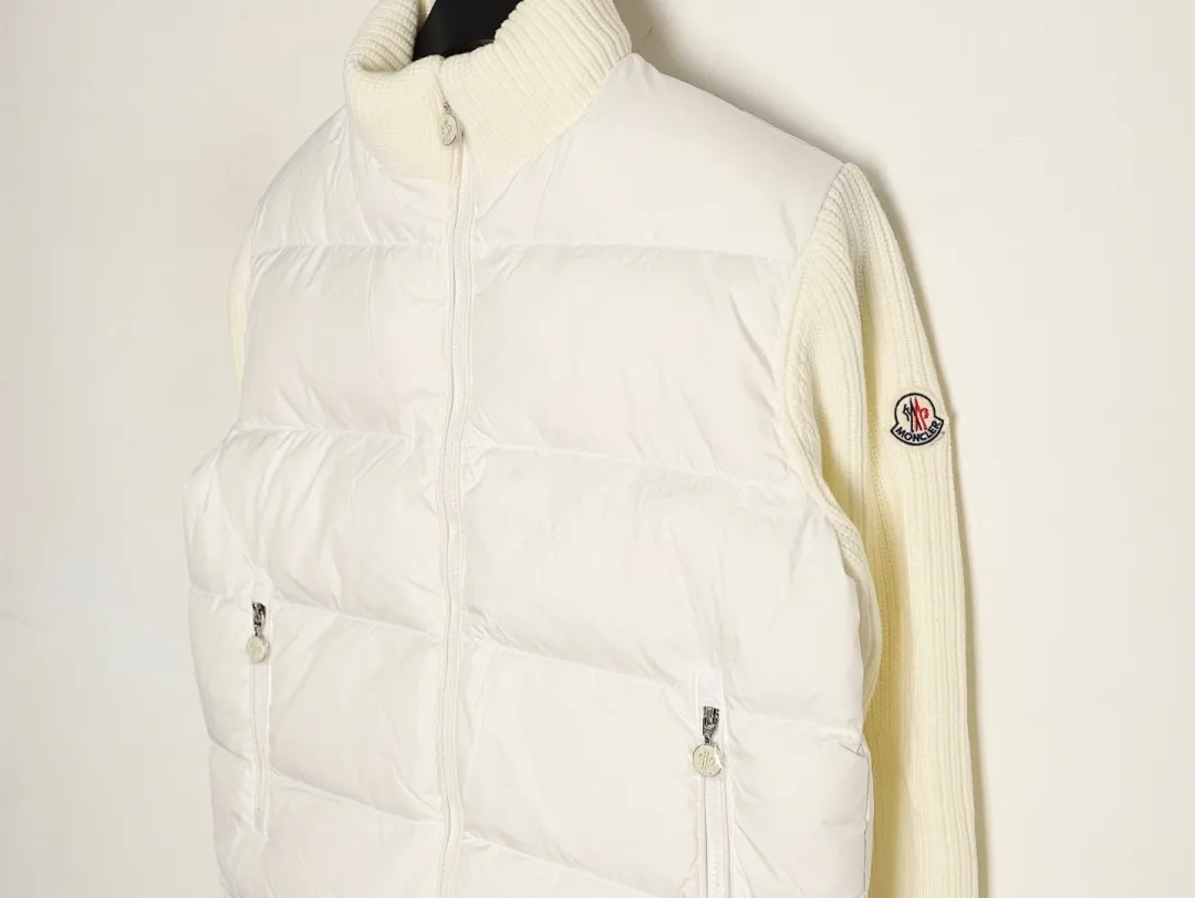 Moncler 蒙口 24s新款袖子拼接针织立领轻薄羽绒服外套