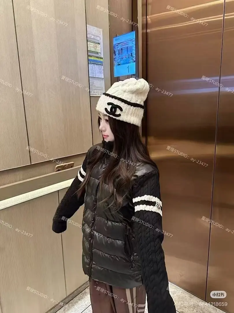 Moncler 蒙口 Padded Corduroy系列 FW24 拉链拼接袖轻便针织开衫羽绒服