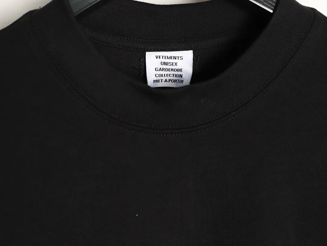 VETEMENTS维特萌新款VTM风格极简纯色刺绣logo短袖T恤