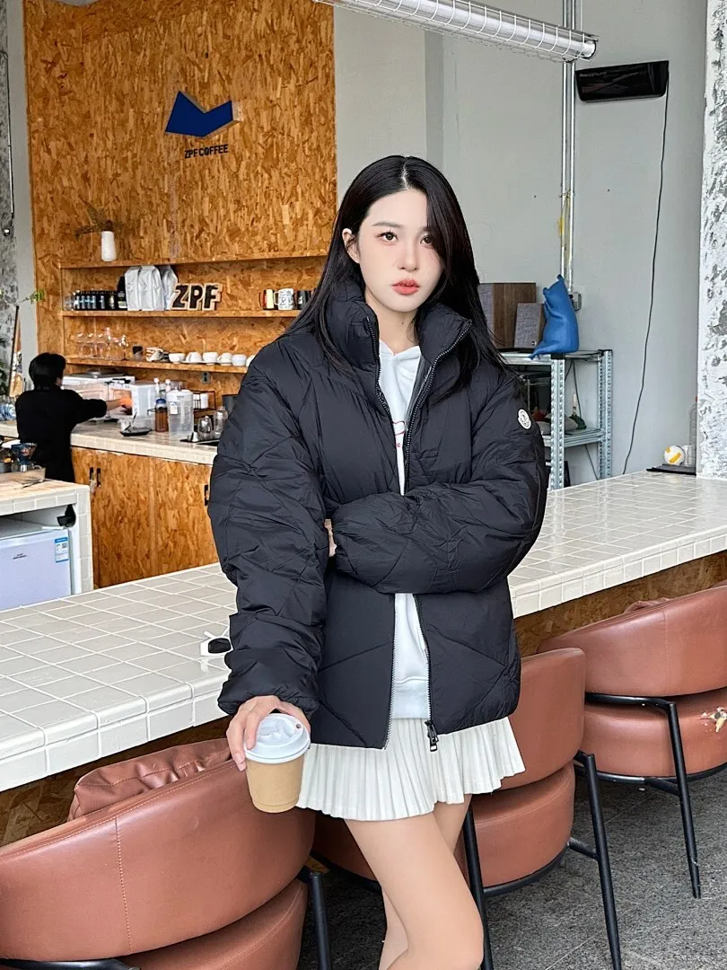 Moncler/蒙口 25Fw新款不规则侧边拉链立领羽绒服外套