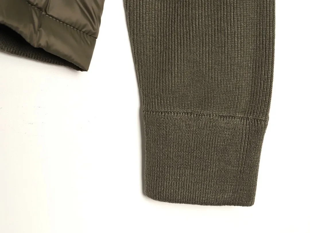 Moncler 蒙口 24s新款袖子拼接针织连帽轻薄羽绒服外套 秋冬新款羽绒拼接夹克