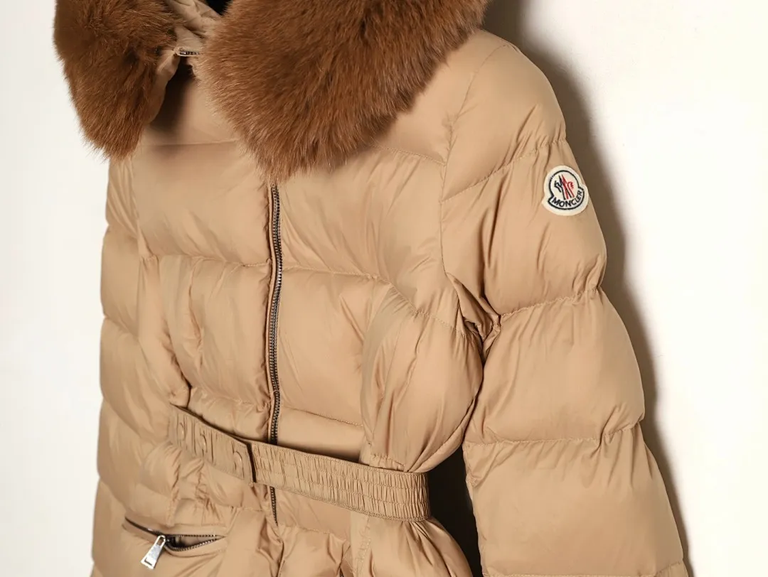 MONCLER 蒙口 HERMIFUR系列中长女款羽绒服