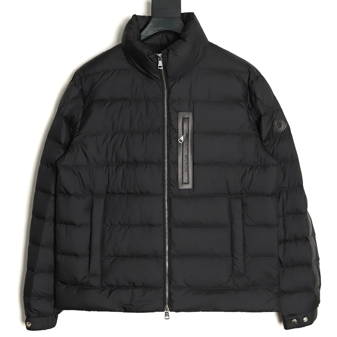 Moncler/蒙口 25Fw新款黑标皮拉链立领羽绒服