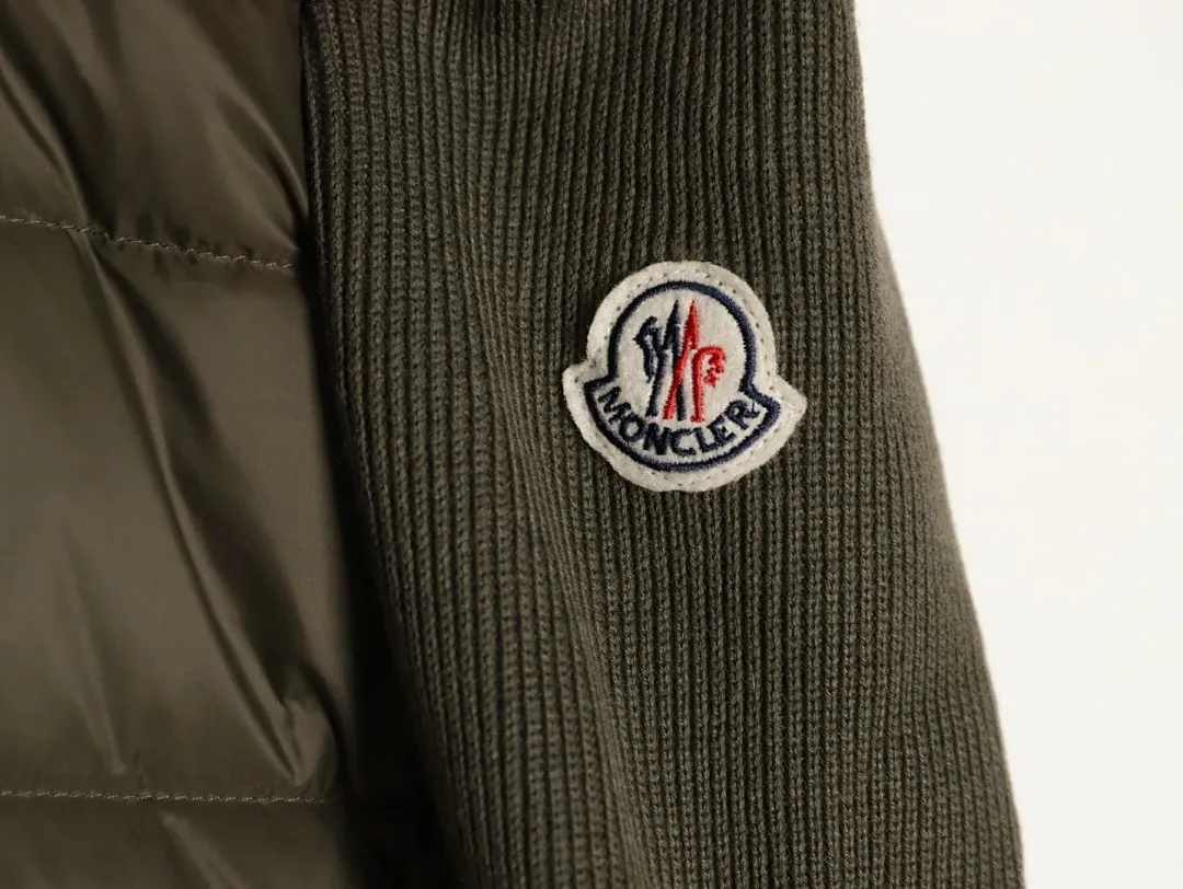 Moncler 蒙口 24s新款袖子拼接针织连帽轻薄羽绒服外套 秋冬新款羽绒拼接夹克