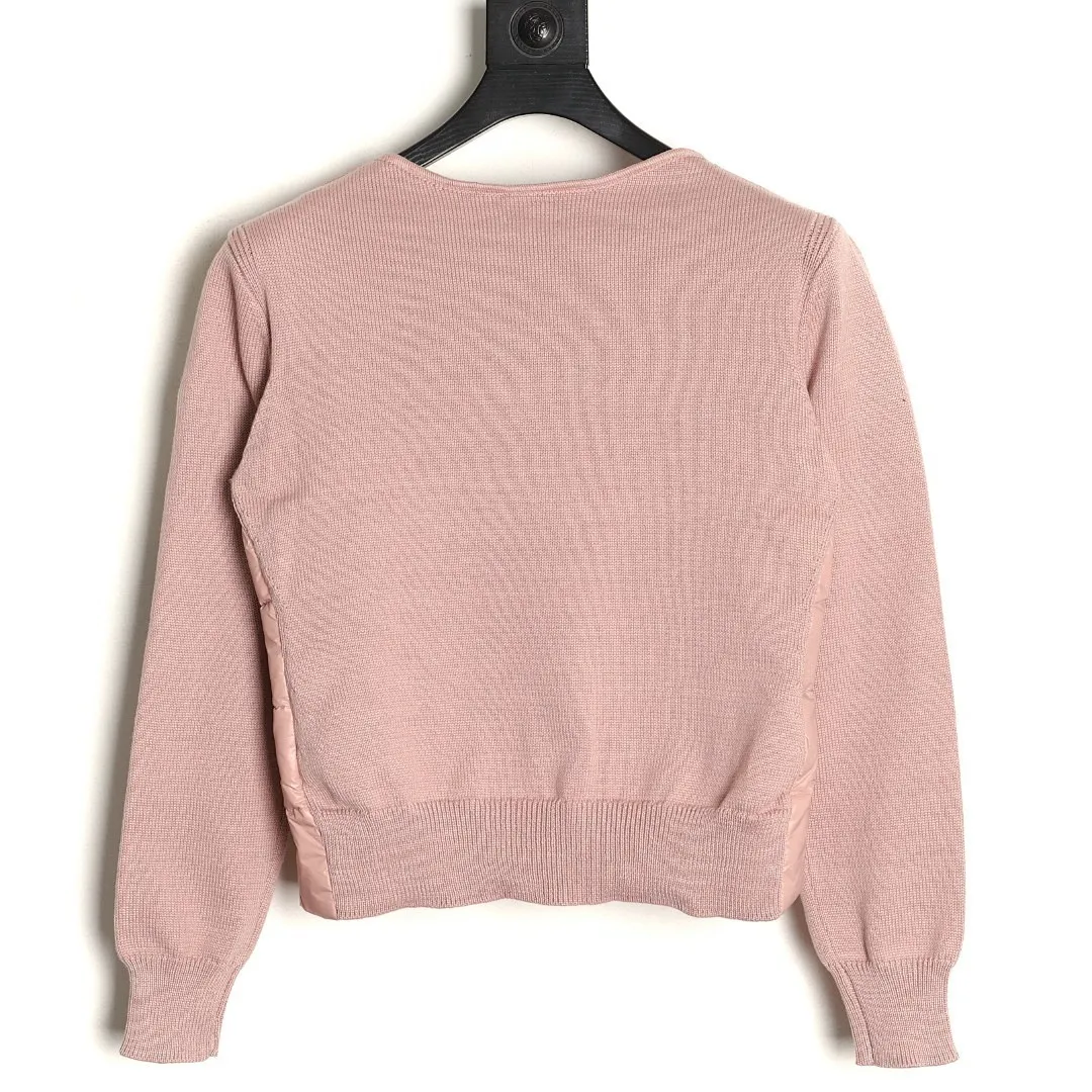 Moncler 蒙口 多纽扣针织拼接羽绒外套