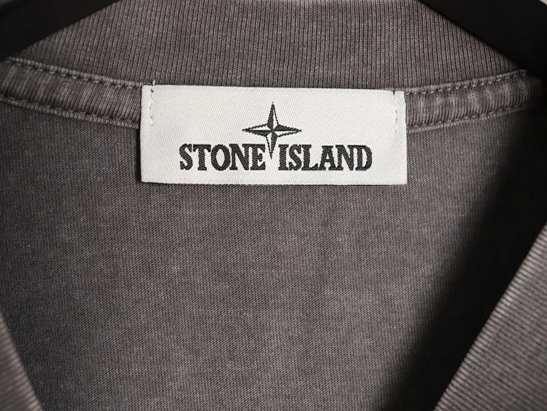 Stone lsland/石头岛夏季新款做旧洗水短袖T恤