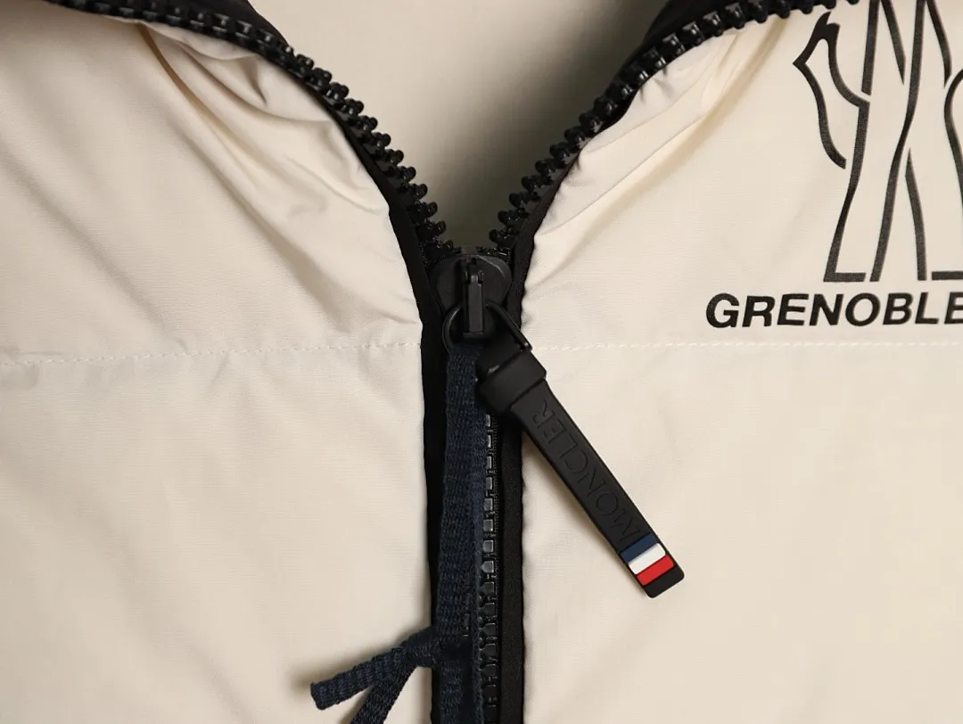 MONCLER X RICK OWENS 联名款 拼接袖连帽羽绒服