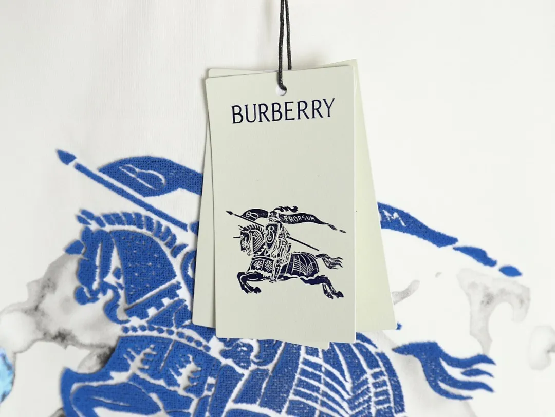 Burberry/巴宝莉 25ss 战马牙刷绣及泼墨印花短袖T恤