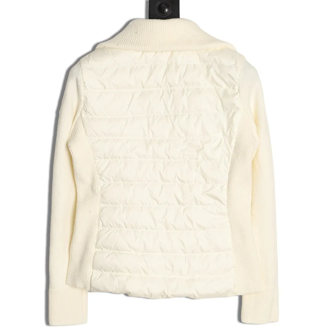 Moncler 蒙口 高领针织羽绒服Cardigan Tricot女士高领加衬羊毛拉链开衫