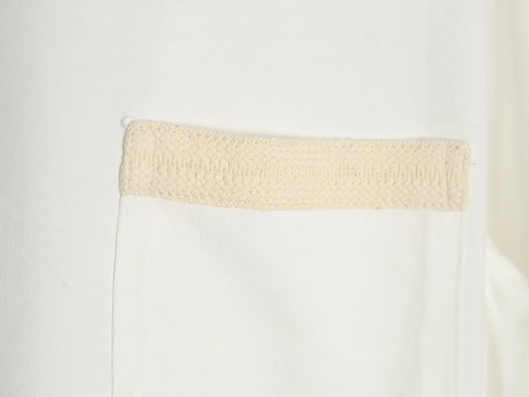 Loewe/罗意威 拼色编花织带圆领T恤