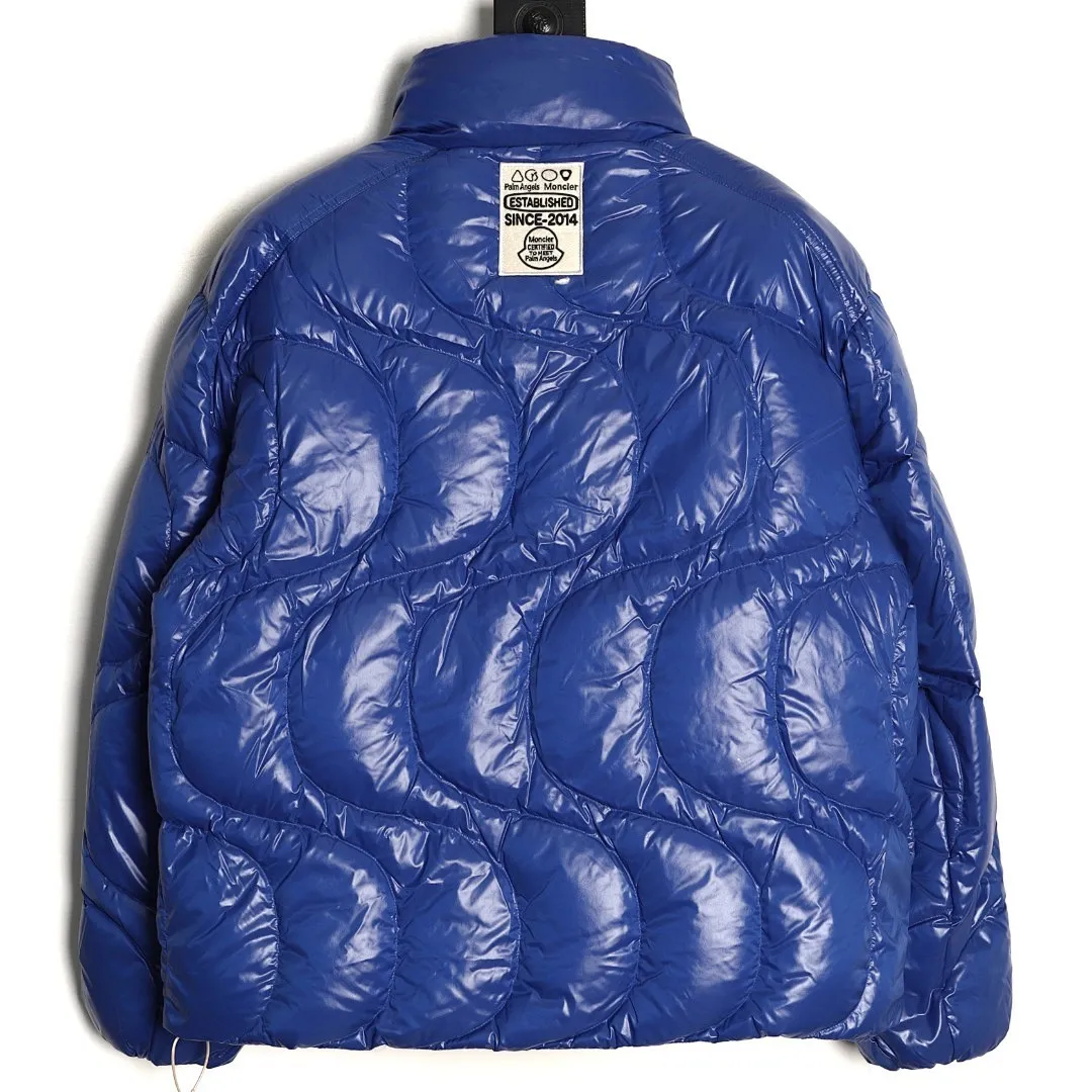 Moncler x Palm angels 联名款 Haunani 系列纯色高领宽松立领羽绒服