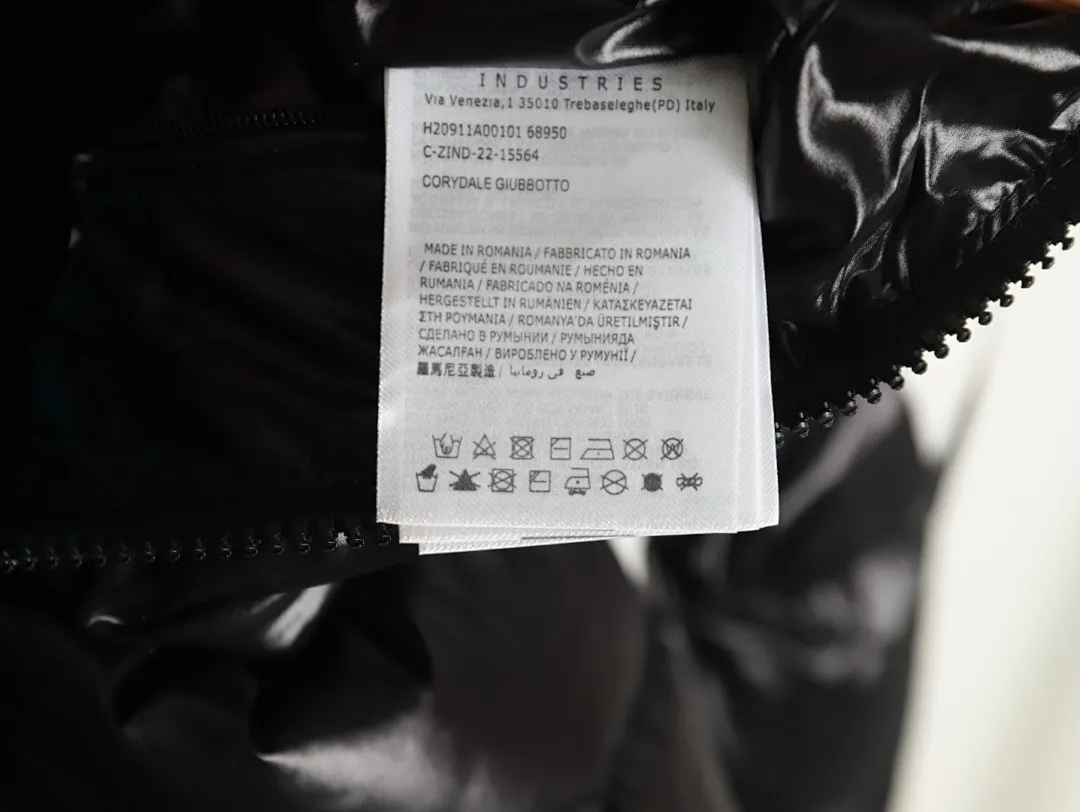 Moncler蒙口FW22corydale双峰款条纹连帽(帽子可拆卸)王一博同款羽绒服