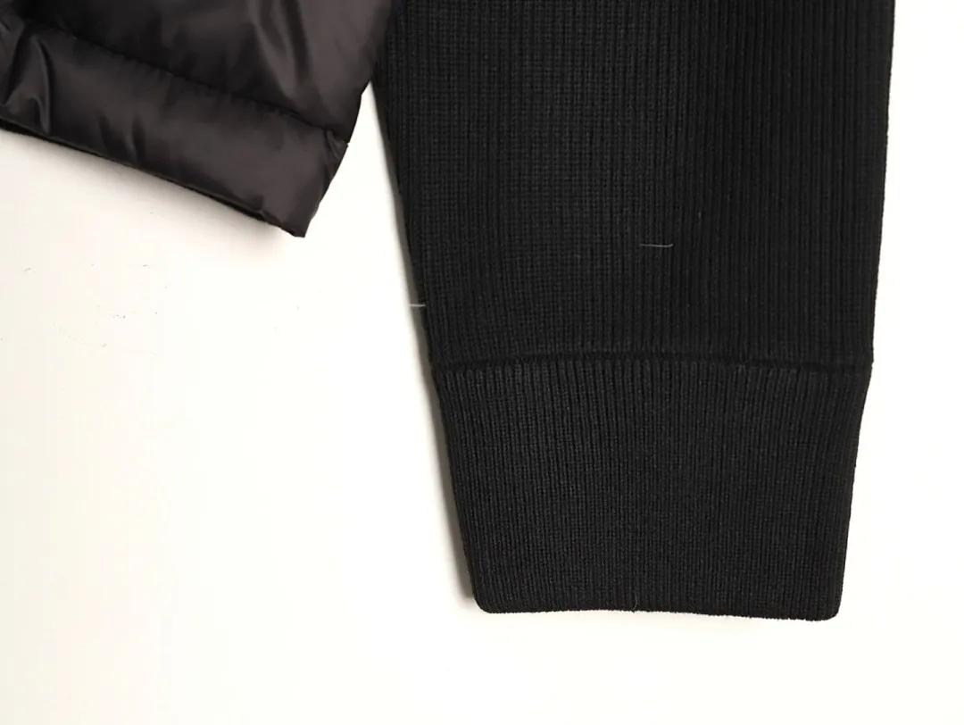 Moncler 蒙口 24s新款袖子拼接针织连帽轻薄羽绒服外套 秋冬新款羽绒拼接夹克