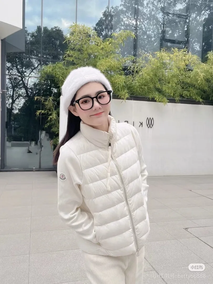 Moncler蒙口24s新款袖子拼接针织立领轻薄羽绒服外套 秋冬新款羽绒拼接夹克