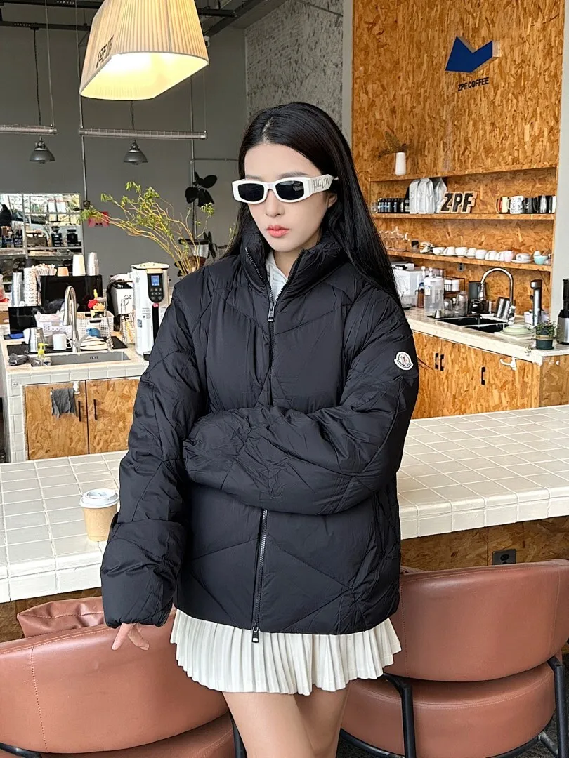 Moncler/蒙口 25Fw新款不规则侧边拉链立领羽绒服外套