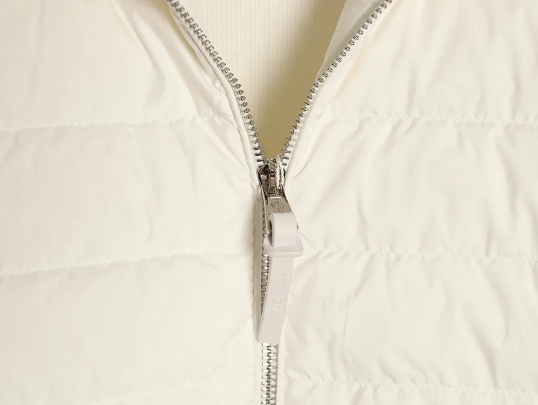 Moncler蒙口24s新款袖子拼接针织立领轻薄羽绒服外套