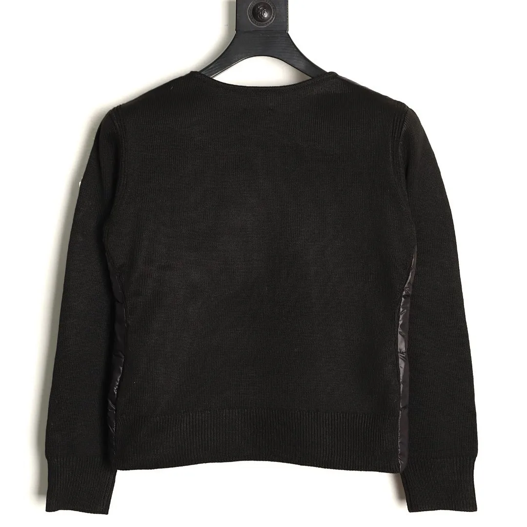 Moncler 蒙口 多纽扣针织拼接羽绒外套