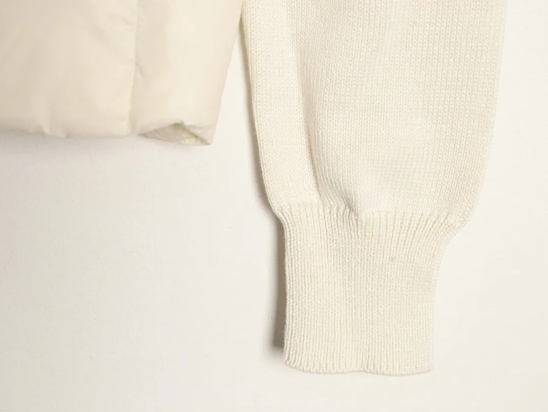 Moncler 蒙口 多纽扣针织拼接羽绒外套